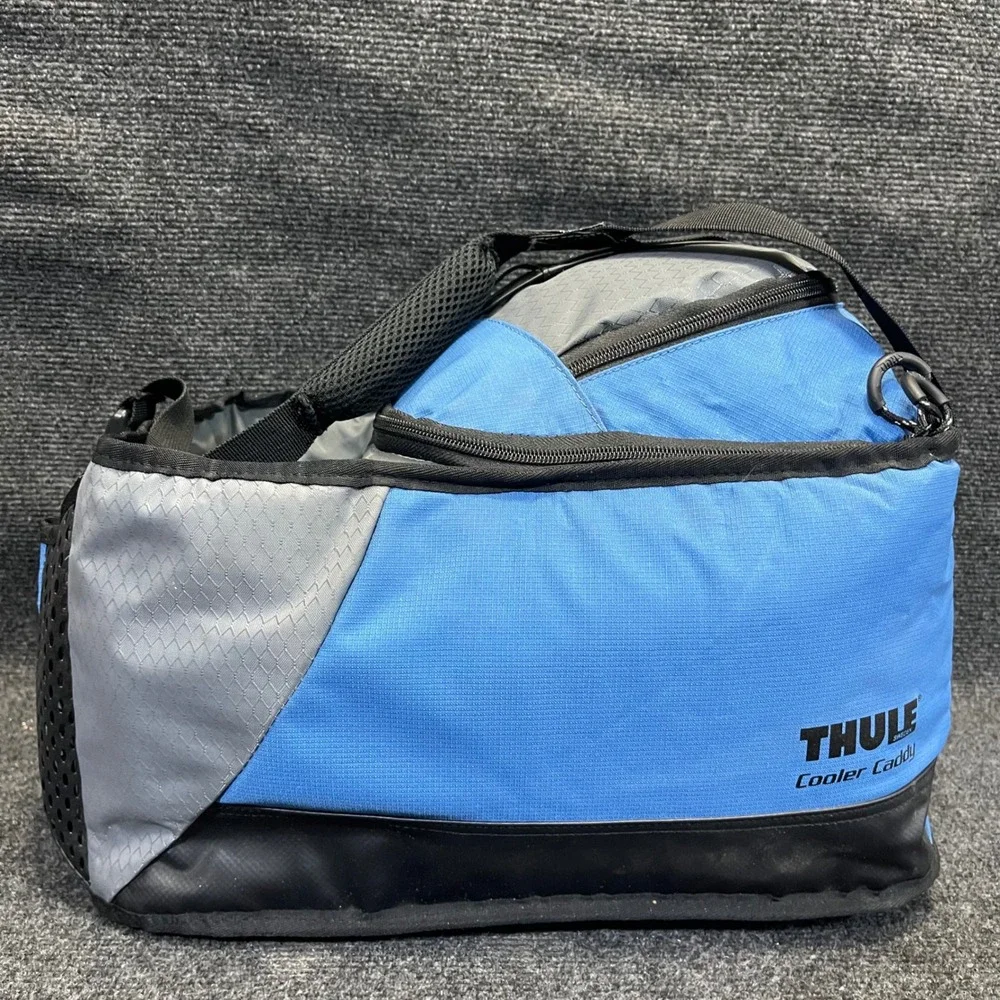 Thule 7034T Cooler Caddy Blue/GRY Insulated Storage Bag Travel Organizer K209983